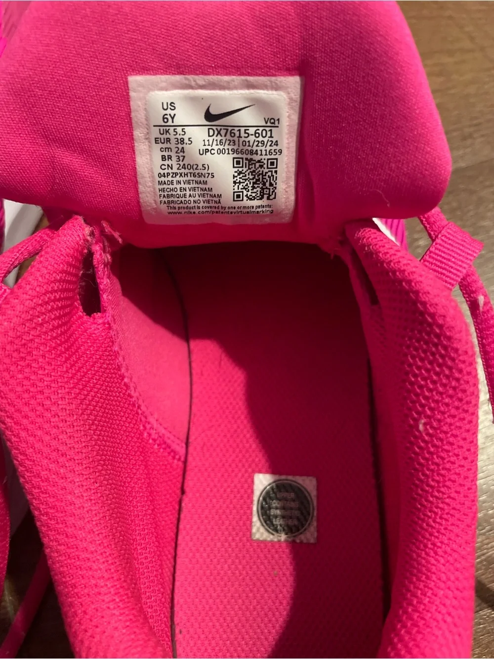 Nike Hot Pink and White Athletic Trainers